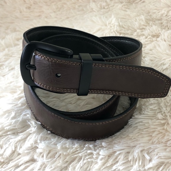 Dickies Men's Reversible Leather Men's Belt Brown Dark Gray 50" - Picture 9 of 10